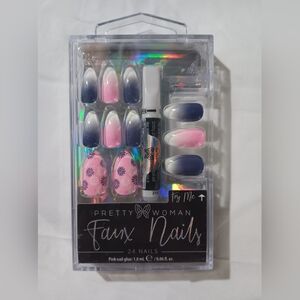 Pretty Woman - Faux Nails Set - Pink, Blue